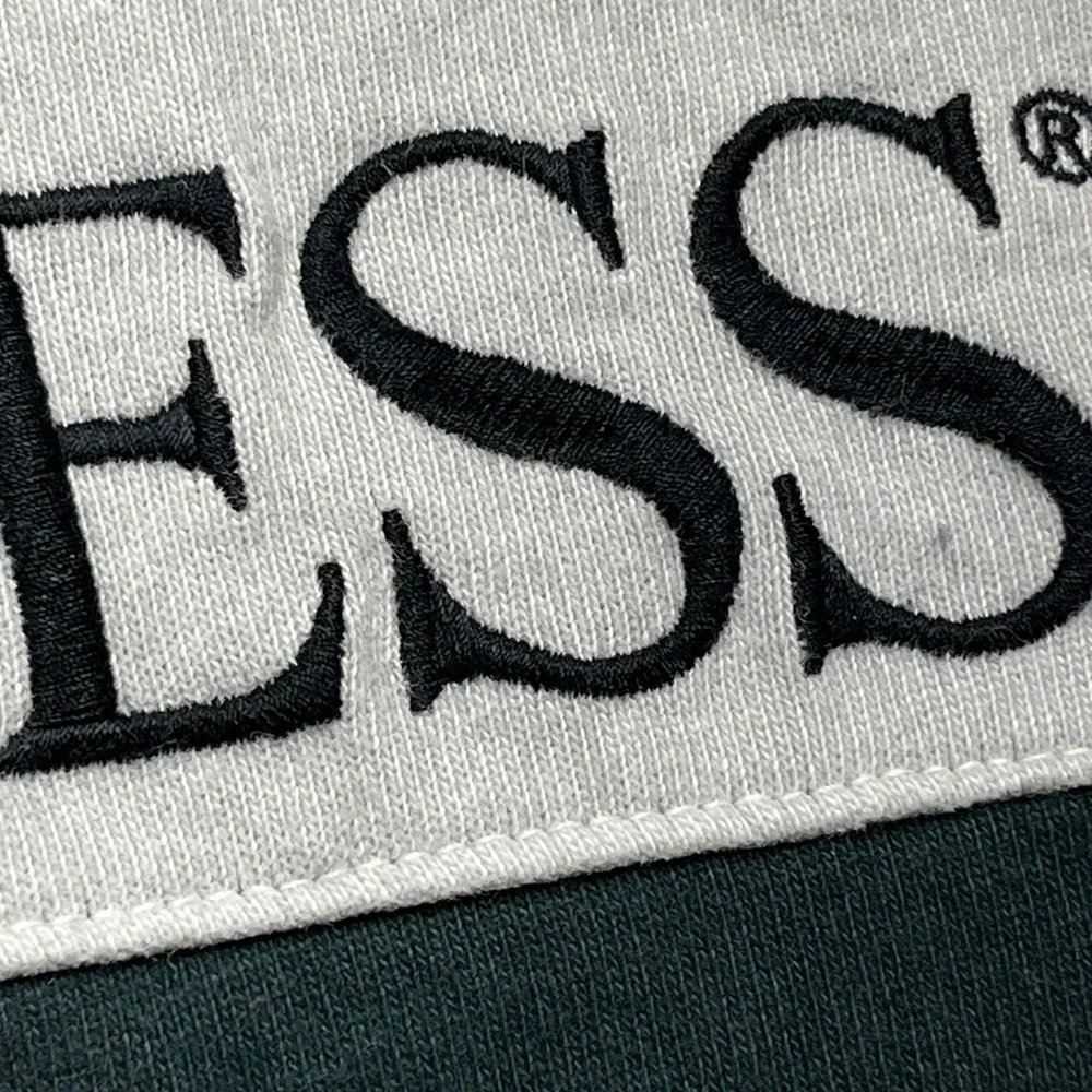 VTG Abercrombie & Fitch Guinness Rugby Shirt XXL Green Cropped Long Sleeve Polo‎ - Picture 6 of 11